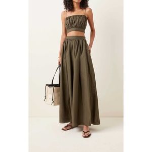 New With Tags Matteau Gathered Cotton Poplin Maxi Skirt size 2 (US 6/8)